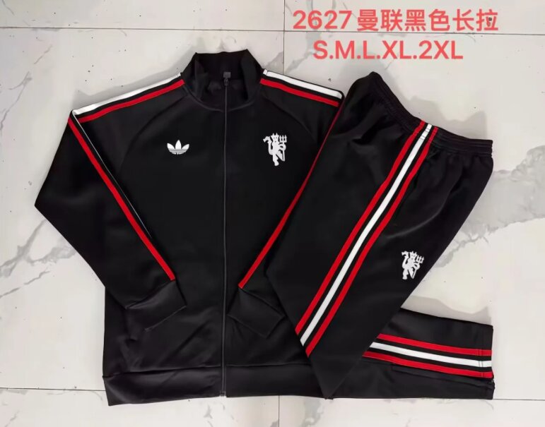 AAA Quality Man Utd 26/27 Tracksuit - Black/Red/White